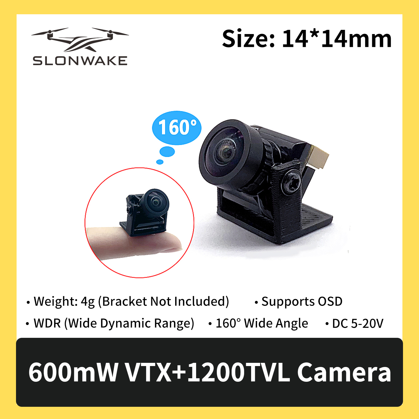 SLONWAKE 5.8G 600mW 7-24V FPV  - огляд і ціна Fpv Drone Vtx