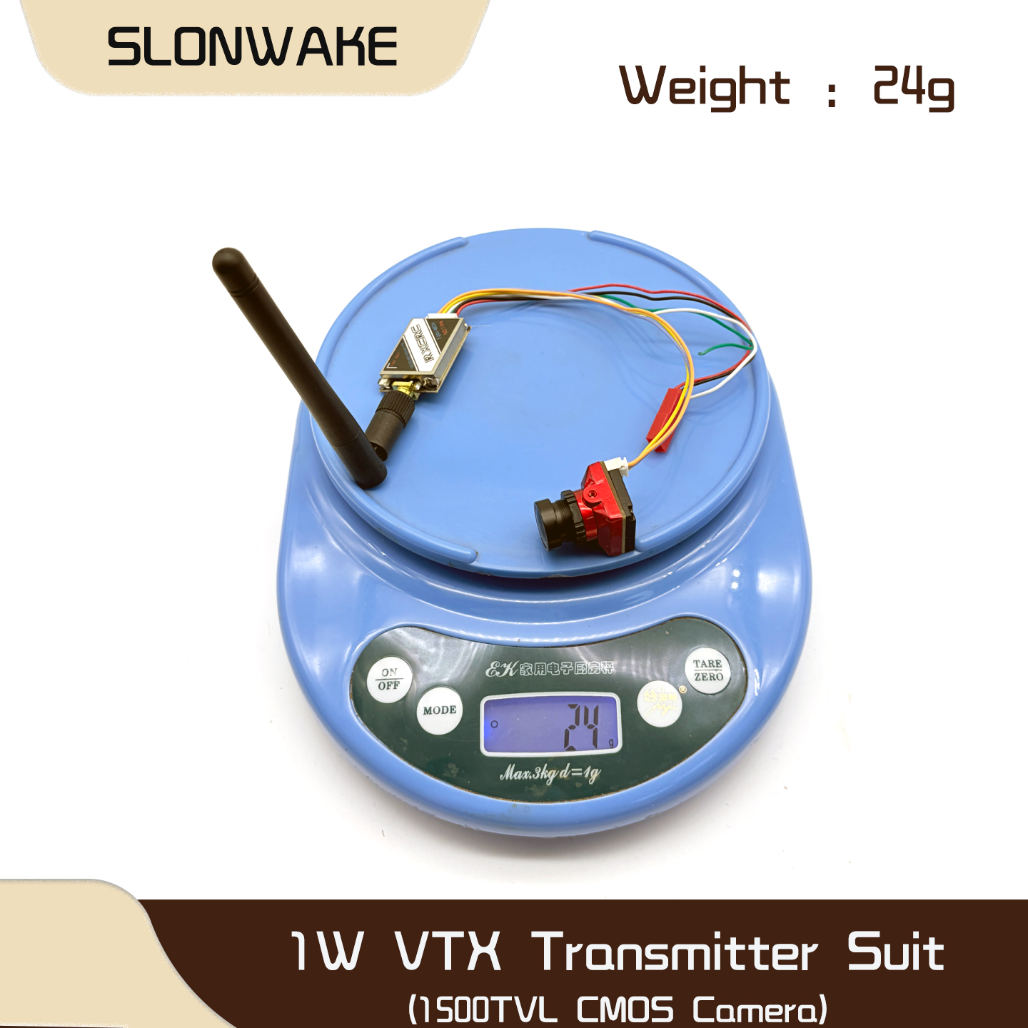 SLONWAKE  5.8G 48CH 1W VTX 100 - огляд і ціна Fpv Drone Camera